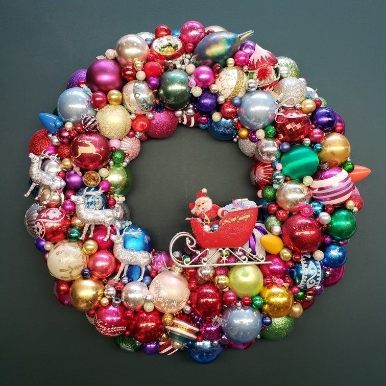 Handmade wreath by local artist Darcy Hosier